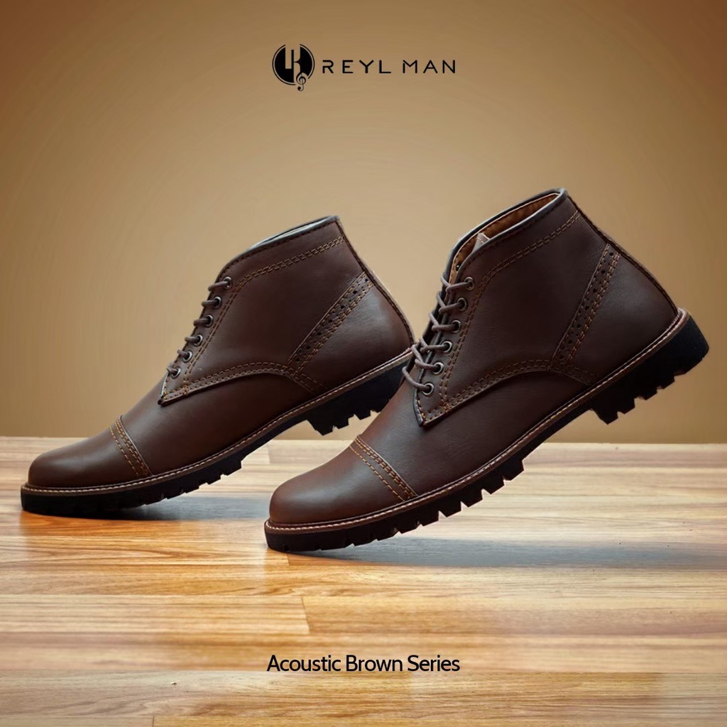 Sepatu Boots Formal Kerja kantor Pria FATIMAHSHOES Kulit Pria