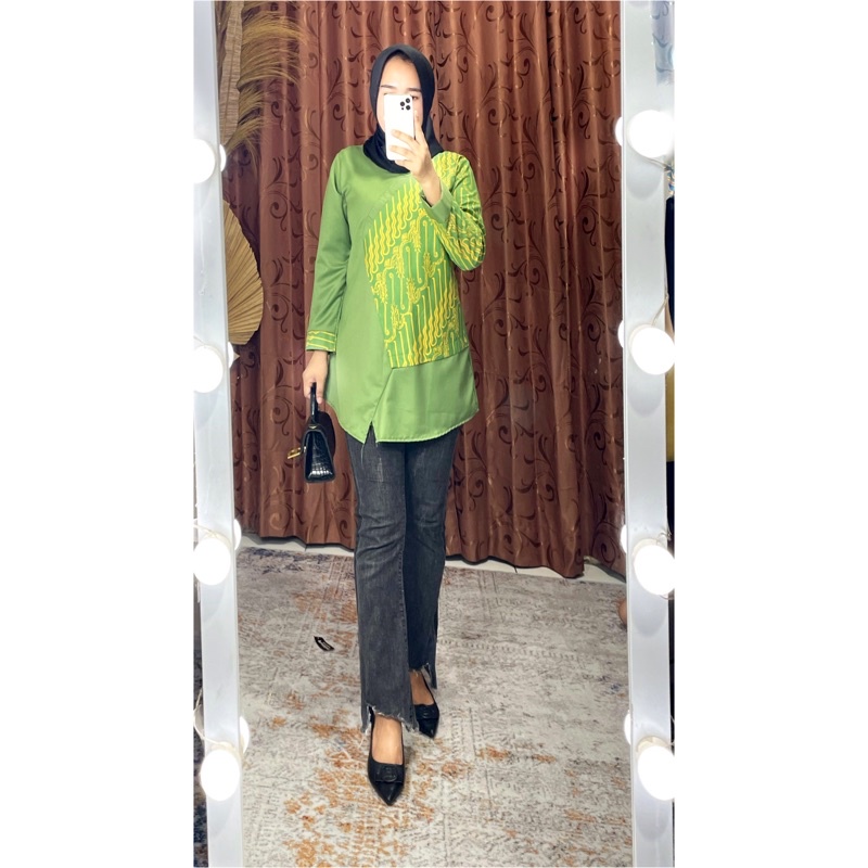 blus kombinasi batik cap/by Positive boutique /B36