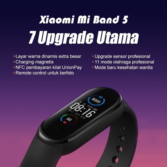 Smart Watch  Miband 5 XIAOMI Miband 5 Smart Watch Original Resmi TAM