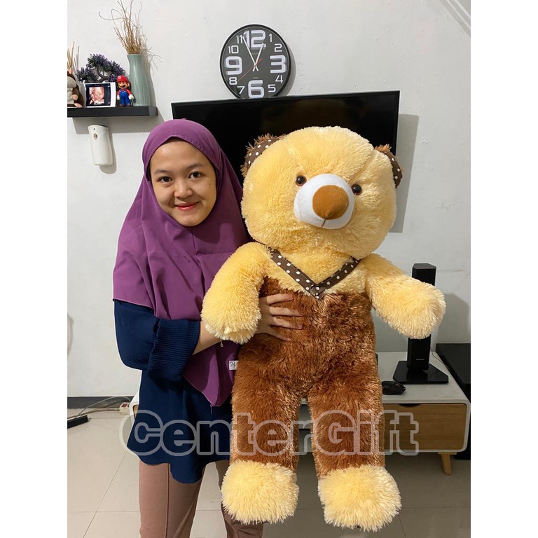 Boneka Teddy Bear Jojon Teddy Bear Overall Jumbo T90cm