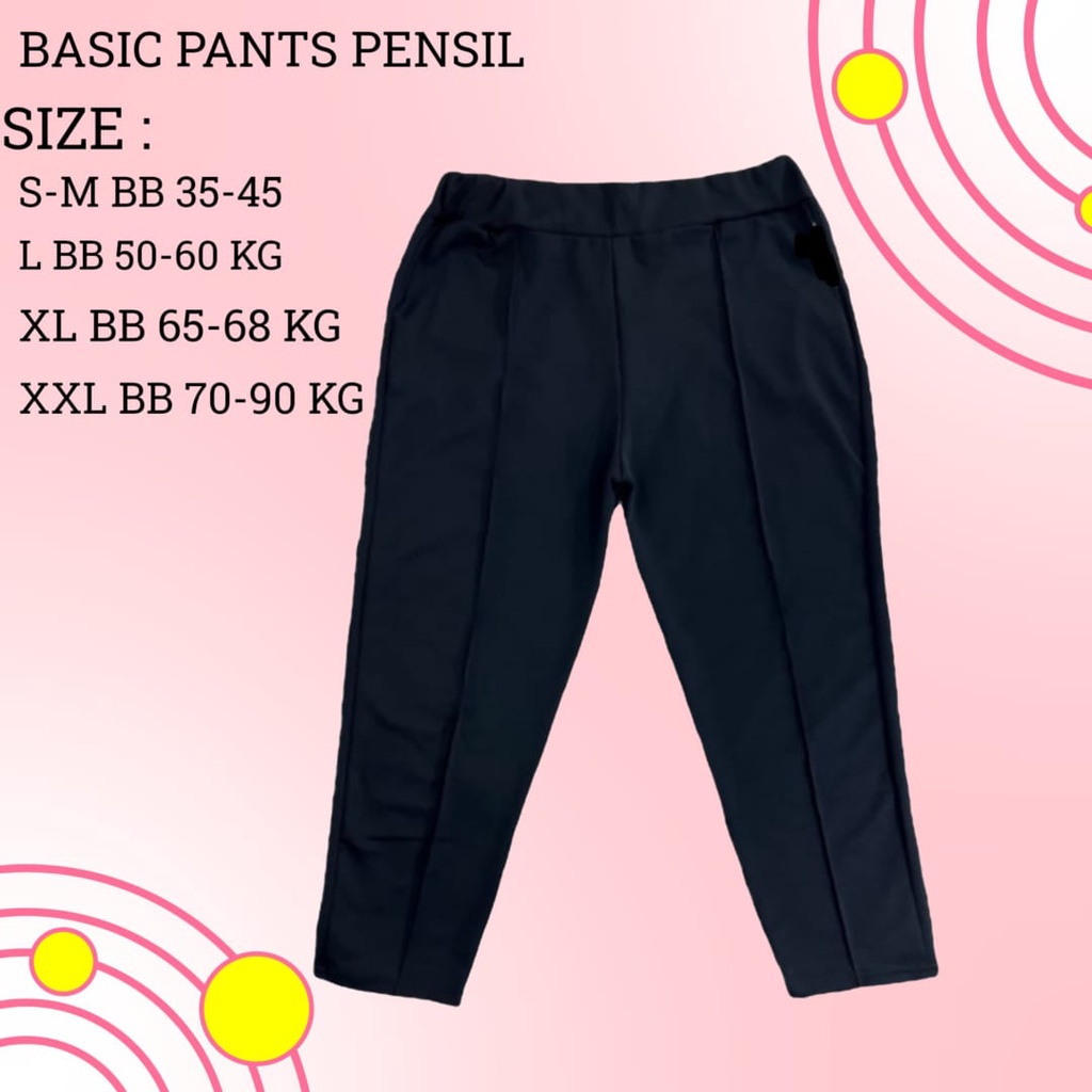 BASIC PANTS SCUBA PENCIL SIZE S&gt;XXL // CELANA BASIC SCUBA / DOTY PANTS SCUBA