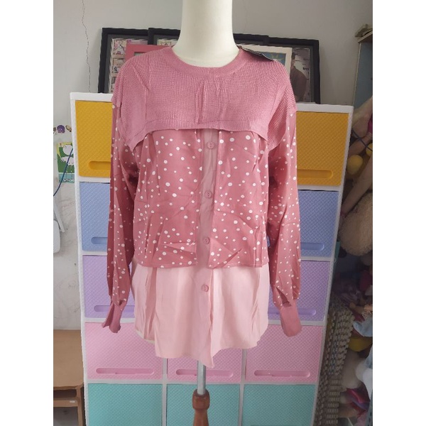 Atasan rajut polka by Zara Woman