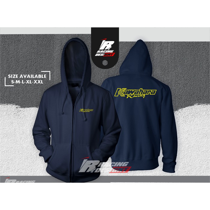 Jaket Hoodie Resleting Kawahara Racing Simple Terbaru Distro -Mybee