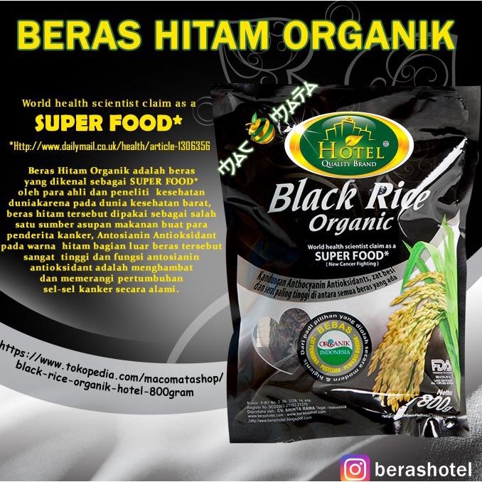 

Big Sale Black Rice Organik HOTEL 800gram Big Sale