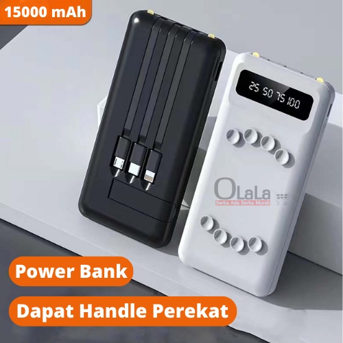 Powerbank 15000mAh Built-in 3kabel with senter LI-15000 / 16800mAh 4kabel with senter LI-16800