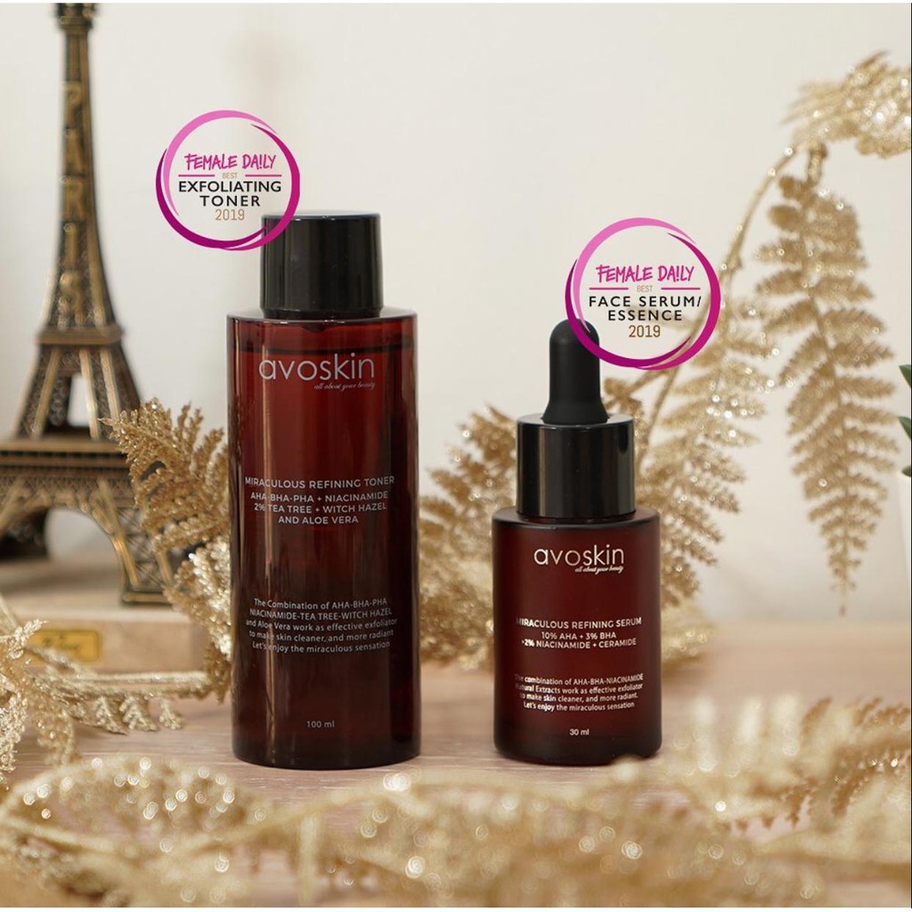 AVOSKIN Miraculous Refining (Toner/Serum)(30ml/100ml)