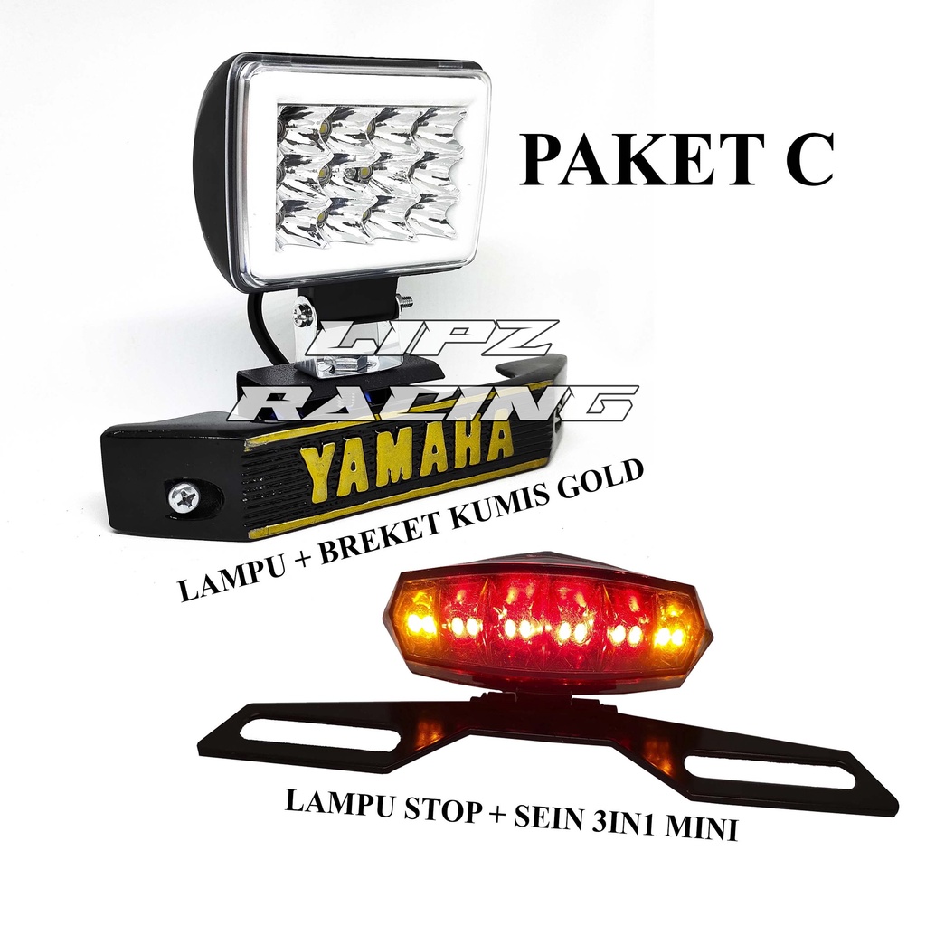 PAKET LAMPU LED MODEL TIPE 4649 + STOP LAMP + SAKLAR DOUBLE ON UNTUK RX-KING SRIES