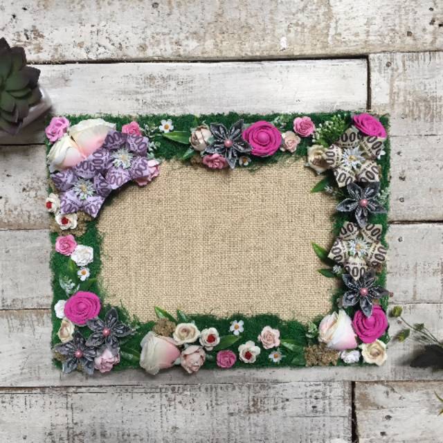 Mahar pernikahan layout rustic tengah inisial