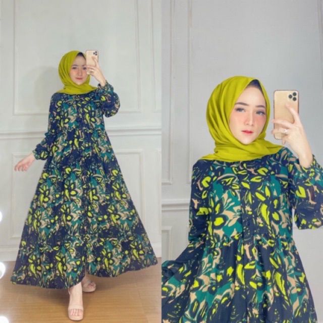 GREEN DRESS ZARA IMPORT BANGKOK BRAND RX PREMIUM