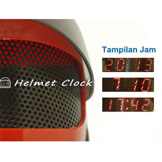 Jam Alarm Model Helm - Helmet Clock Sangat Unik Ada Alarm Kado Souvenir