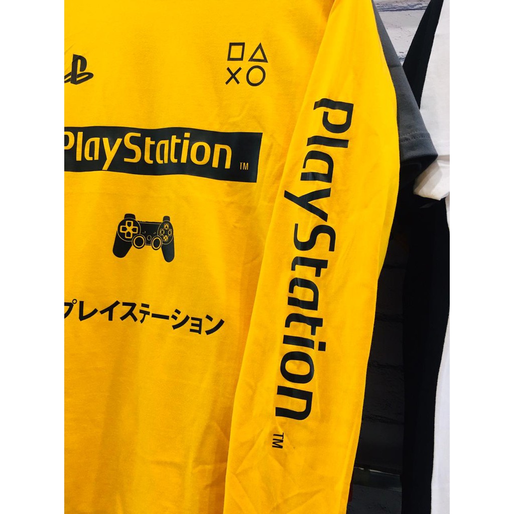 Longsleeve gamer Playstation stick symbols