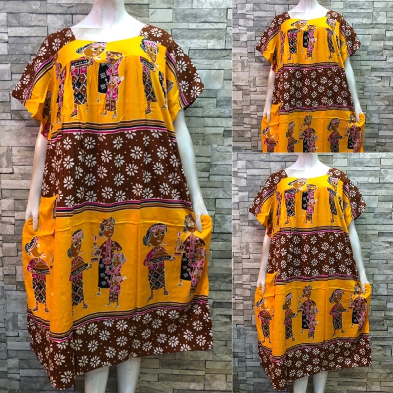 LD 150 BIG SIZE HENGKY SIKAK | DASTER HENGKY JUMBO | DASTER BATIK SUPER JUMBO | DASTER HENGKY SIKAK-4. Kuning