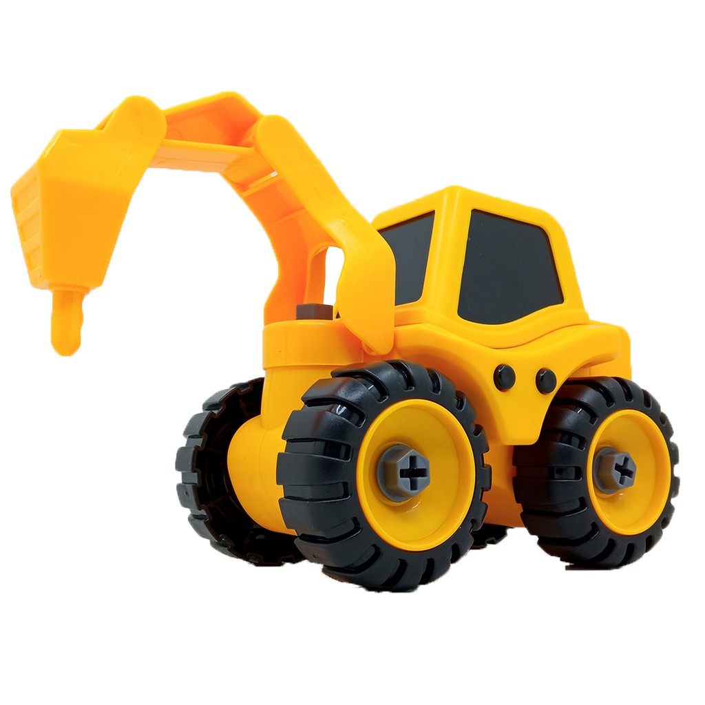 Toy Addict DIY Mobil Konstruksi Traktor Buldozer Beko Mainan Anak Laki