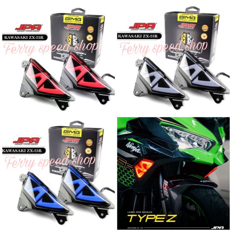 Lampu sen jpa Zx25r , Ninja 250 fi new / Sein sen led Zx25r Ninja 250 fi new / Sen depan jpa type z 