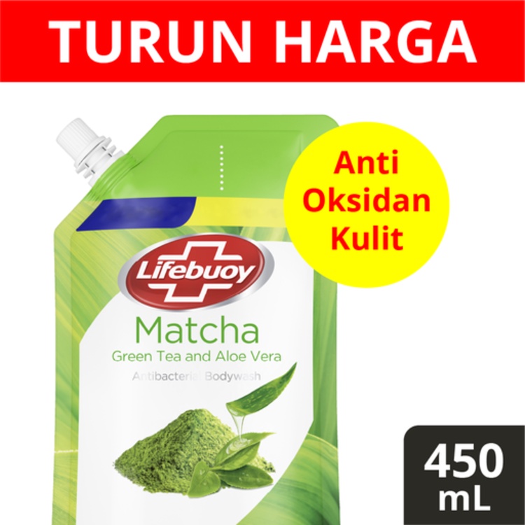 LIFEBUOY BODY WASH REFILL MATCHA GREEN TEA 450ML