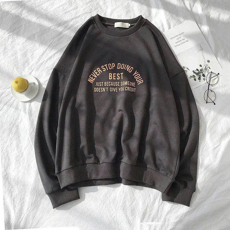 NEVER STOP DOING SWEATER - SWEATER CREWNECK OBLONG - SWEATER