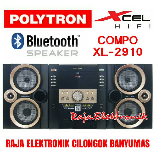 Compo POLYTRON XL 2910 XCEL HIFI Speaker Polytron 2910 Tape Dvd Radio Polytron XL-2910 Bluetooth