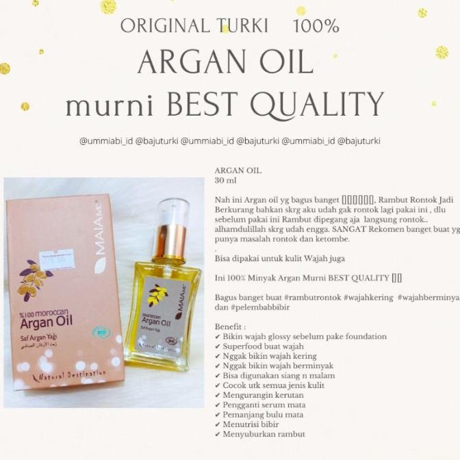 Argan Oil Ori Turki 100% , Best Seller + Maia Mc Original