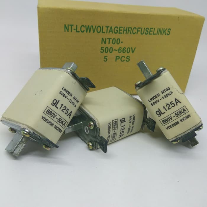 NH fuse NT fuse NT00 125 A Fuse Link pemutus arus