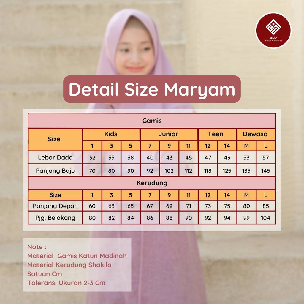 Setelan Family Gamis Maryam