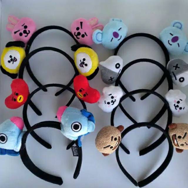 Lucky Fashion Bando BTS KPOP bando bandana karakter member BT21 tata shooky chimmy