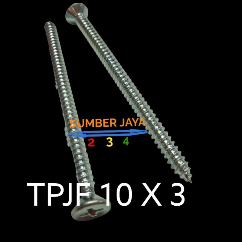 BAUT TPJF 10 X 3 ISI 50 PCS TERMURAH