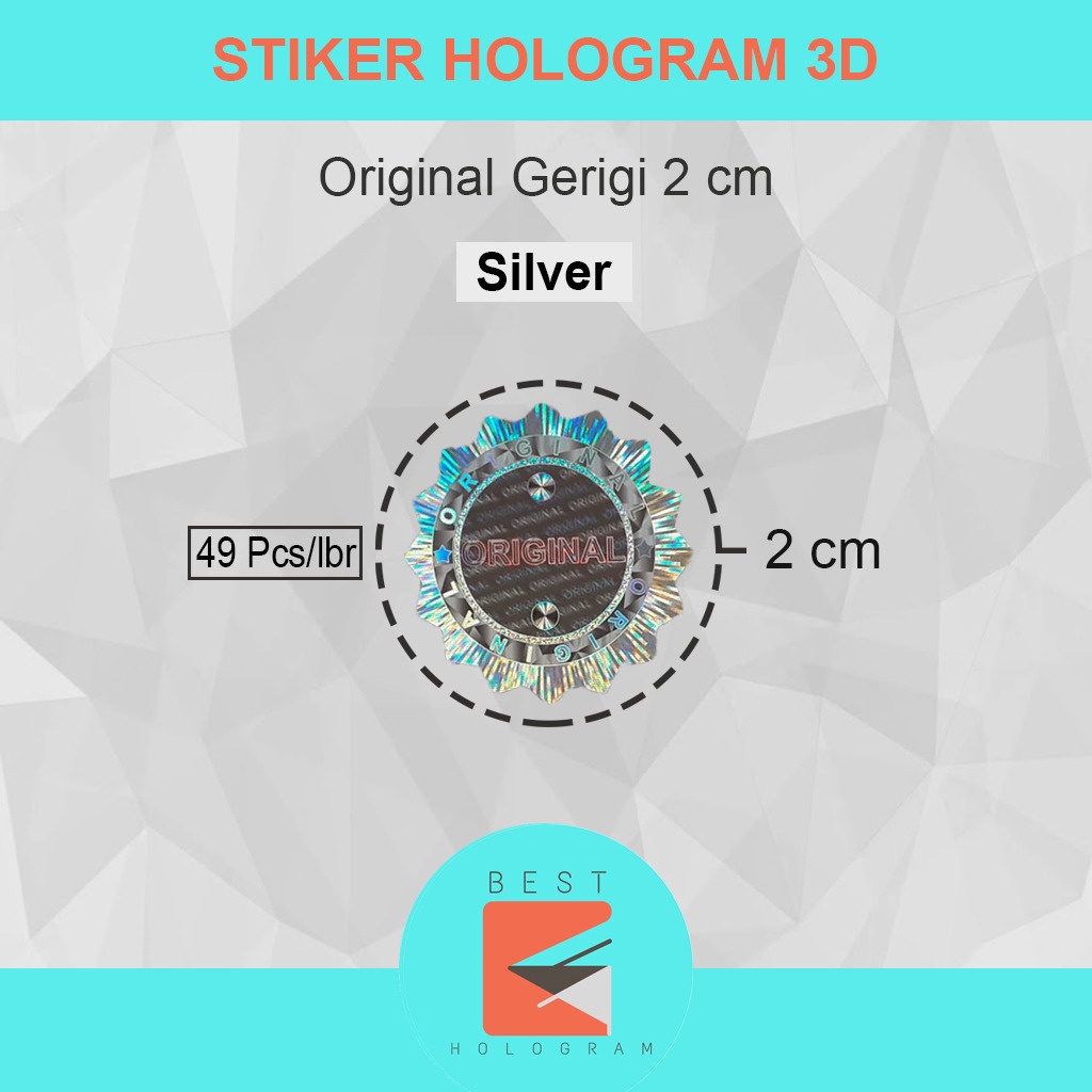 

(NEW) Stiker Hologram 3D Original Gerigi 2 cm - Segel Rusak Sarang Tawon