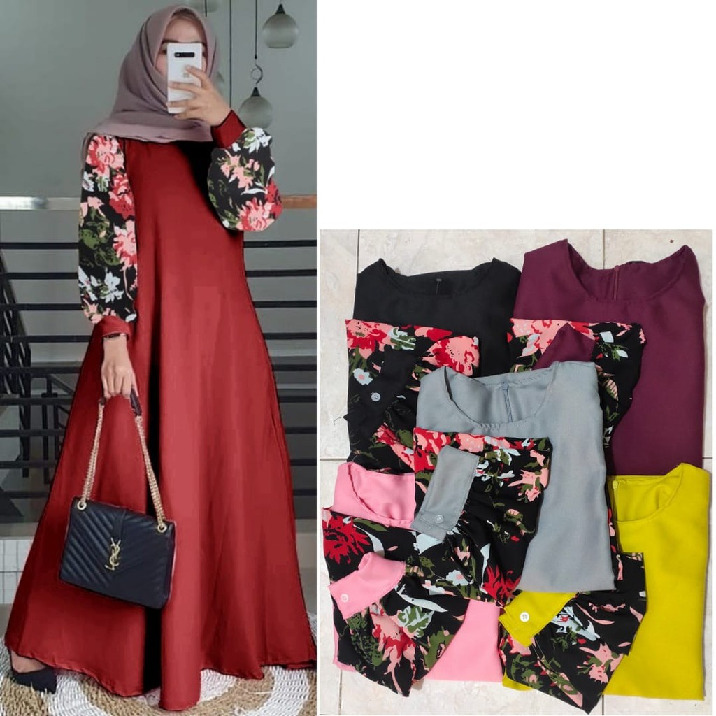 PAKAIAN WANITA DRESS MAXI MIDDEA DMR