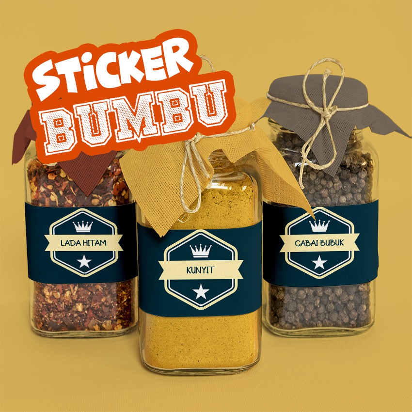 

Sticker bumbu dapur | stiker bumbu | stiker garam | sticker 001