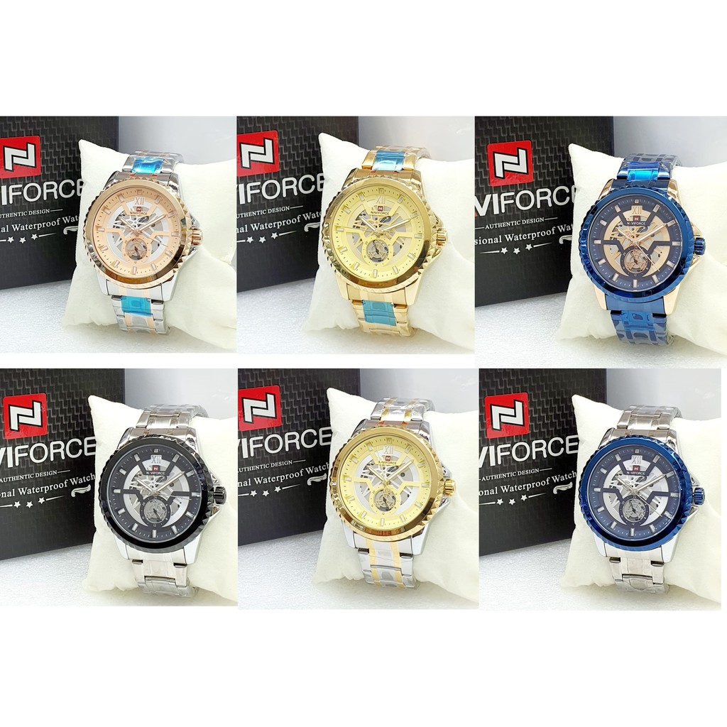 Naviforce Original Nf9186 Jam Tangan Pria Stainless Steel Shopee Indonesia