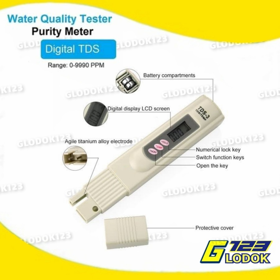 Alat Ukur PH TDS Meter Tester Digital Air Hidroponik Keasaman Air