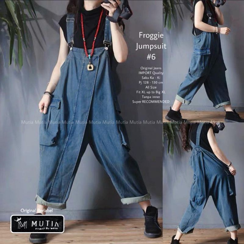 JEANS.ORISOLO FROGGIE JUMPSUIT#6 - BAJU KODOK JEANS ORI JUMPSUIT JUMBO BY MUTIA