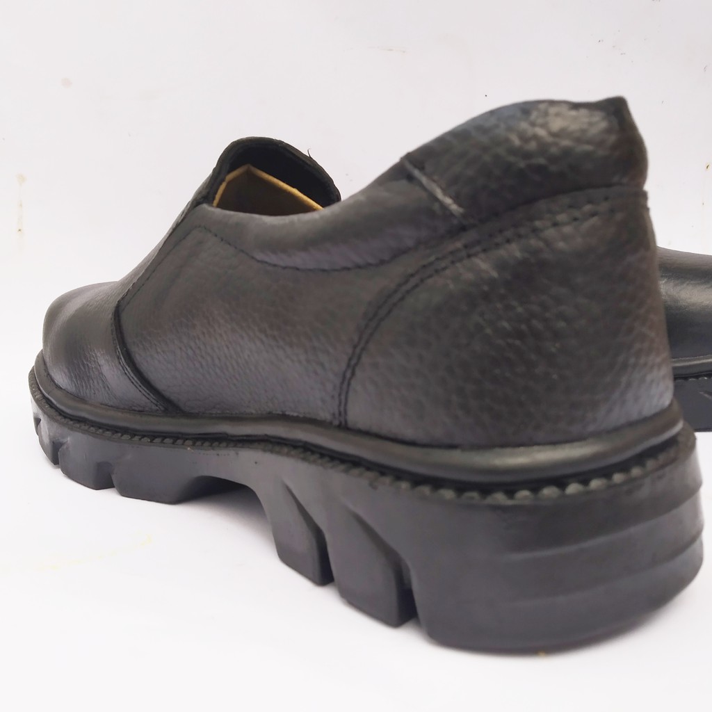 Sepatu Safety Kulit Sapi King Kickers Sepatu TNI PDH PDL POLRI KITCHEN POM OB BENGKEL Ujung Besi