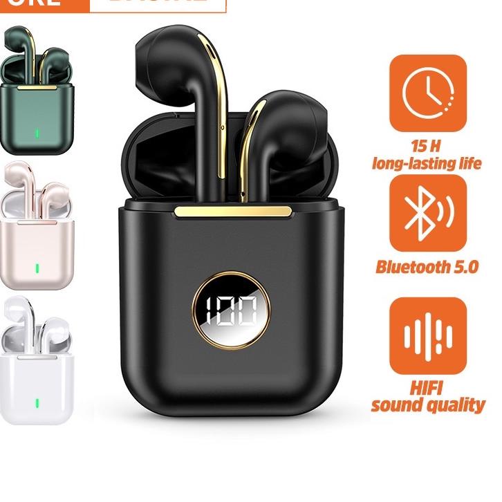 Penjualan Terbanyak.. Basike Headset Gaming TWS Bluetooth Earphones Noise Cancelling With Mic Wirele