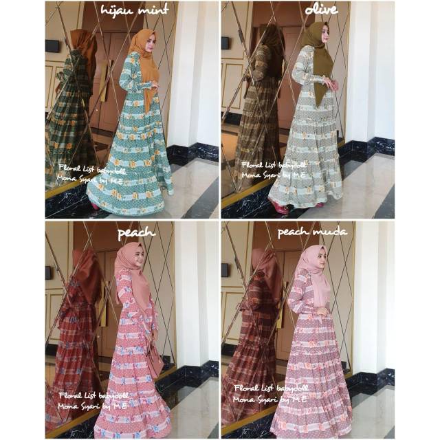 GAMIS CERUTI  MOTIF - FLORAL BY MONA SYAR'I