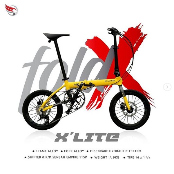 Sepeda Lipat 20 Fold X X Lite 11 Speed Alloy Black Matte Shopee Indonesia
