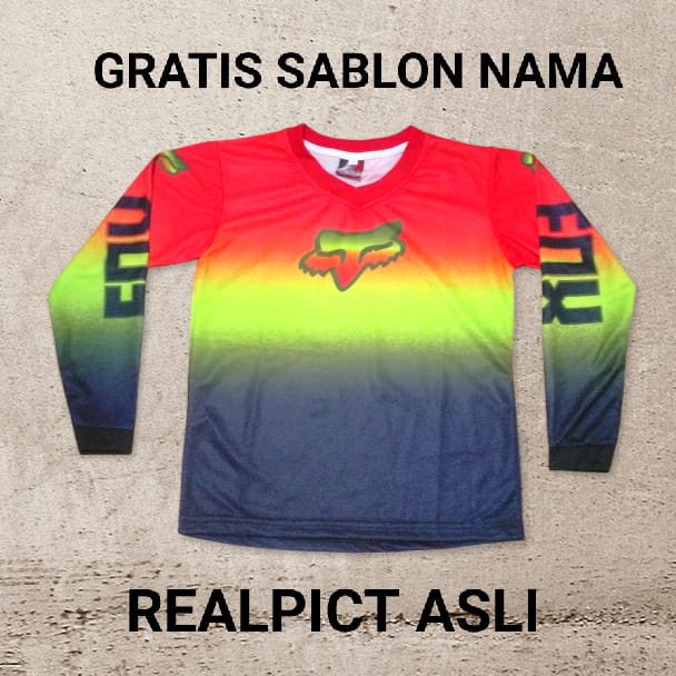 jersey baju kaoz atasan sepeda anak /baju kaos motor cross anak laki laki