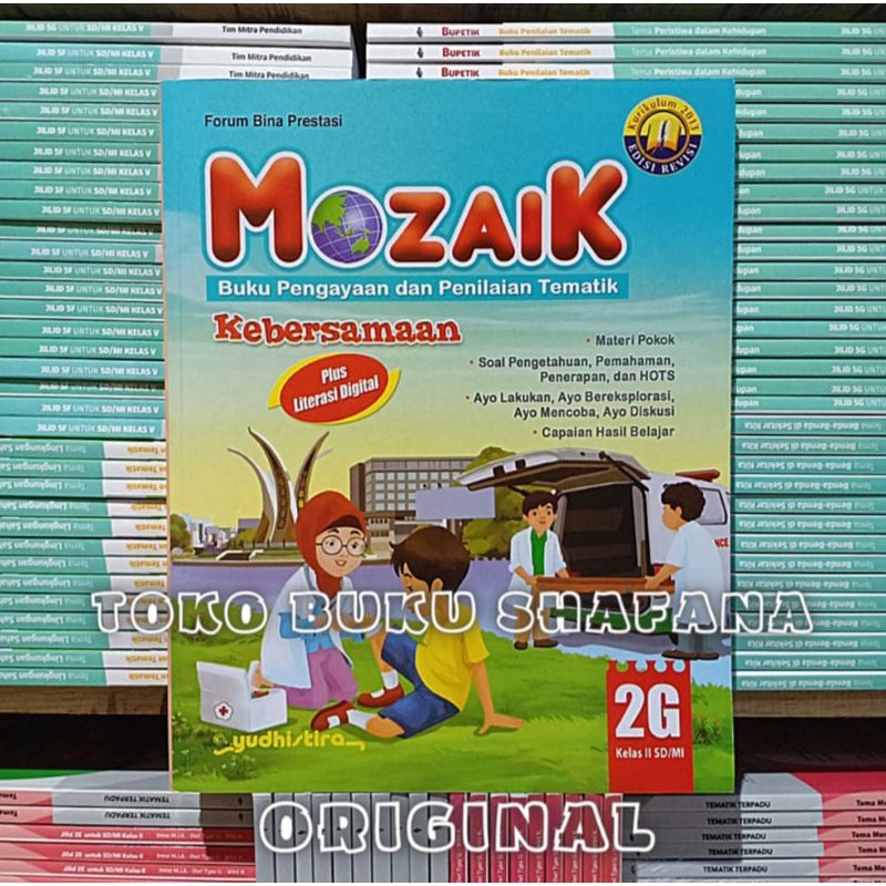 Paket 4 Buku Mozaik 2E 2F 2G 2H Yudhistira Kelas 2 SD K13 Revisi - Pengayaan &amp; Penilaian Tematik