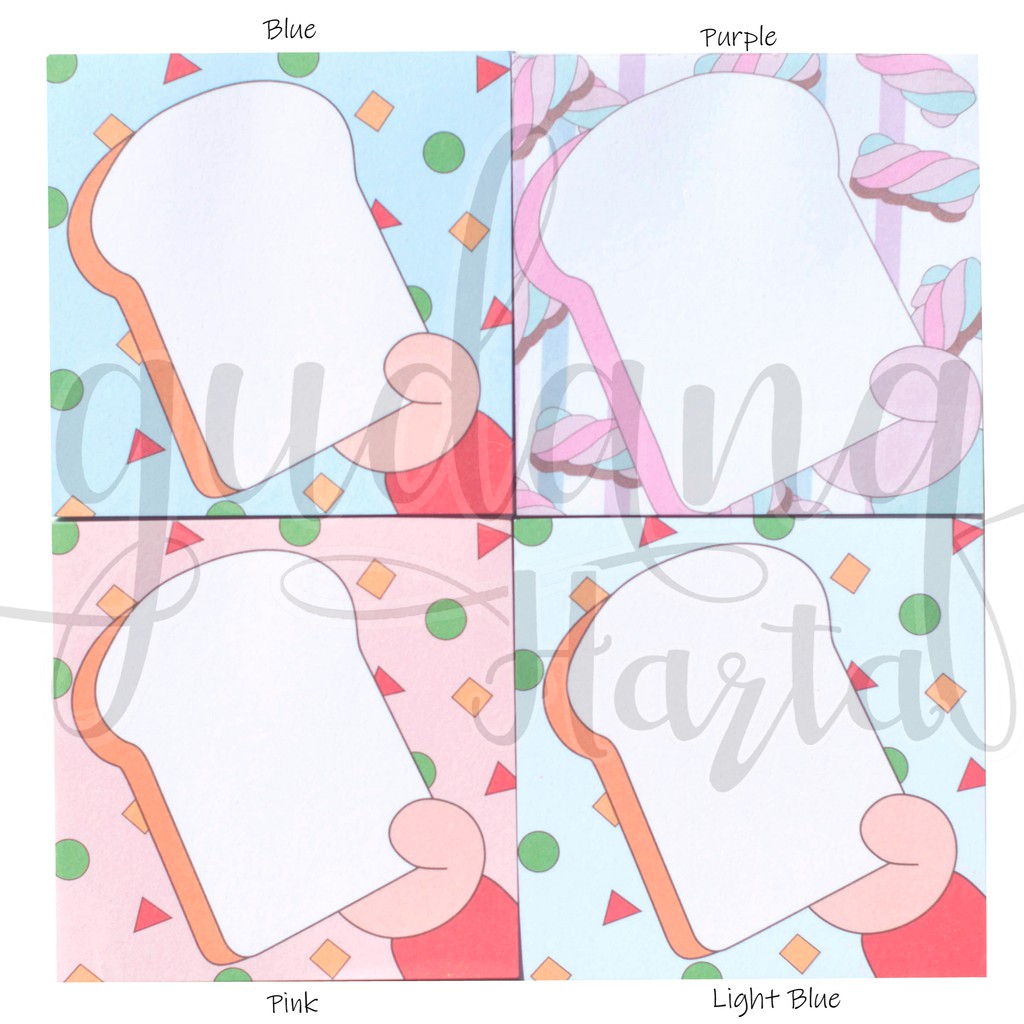 Notes Roti Bread Lucu Unik Memopad Memo DIY Scrapbook GH 301302