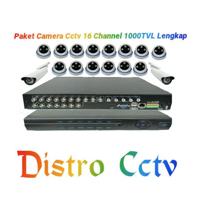 Paket Camera Cctv 16ch Lengkap,tinggal pasang aja bos.