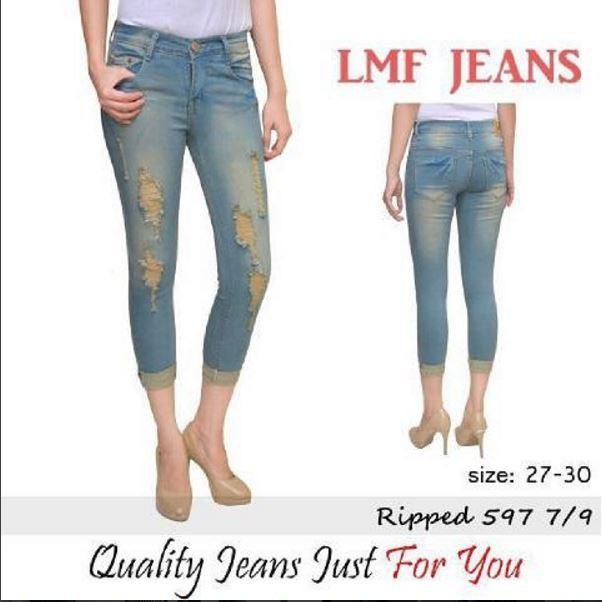 Celana Jeans Wanita / Celana Jeans Ripped /  LMF Size 27 - 30