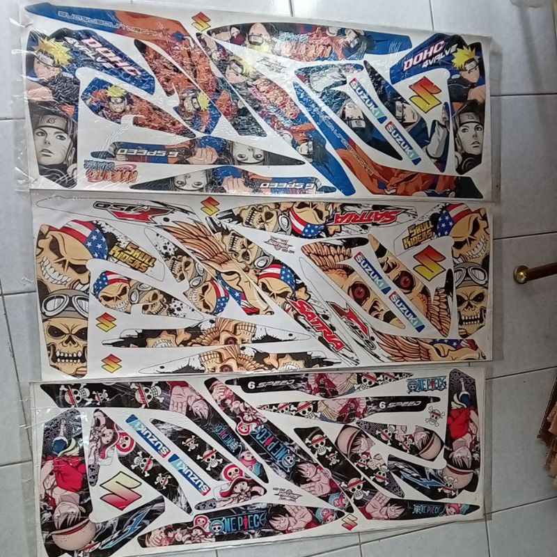 striping list satria fu 2005-2012 motif kartun