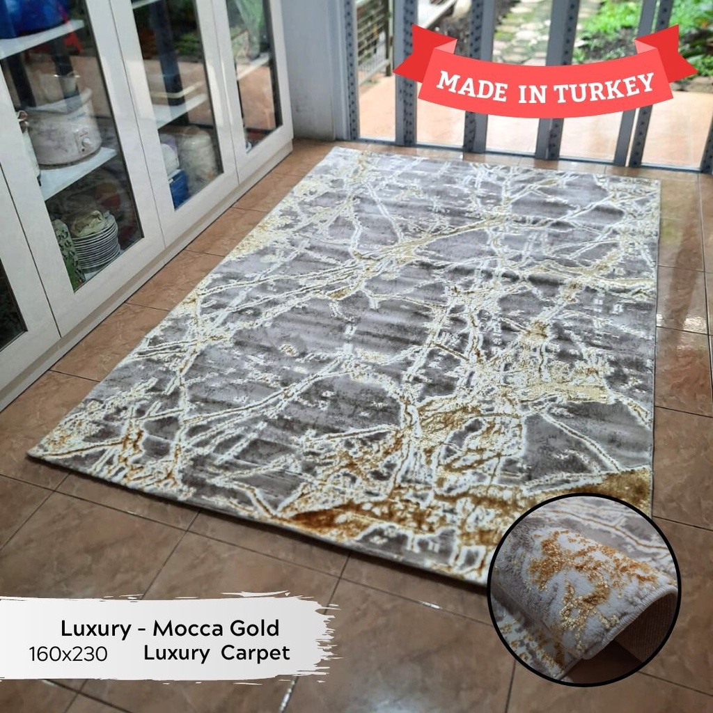 Karpet Turki Import Permadani Asli Turki Uk 160x230 Luxury mocca gold