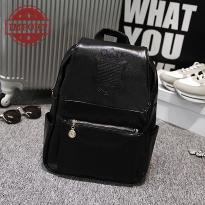 2182 KOREAN STYLE BACKPACK Tas Ransel Wanita Bahan Kulit Sintetis