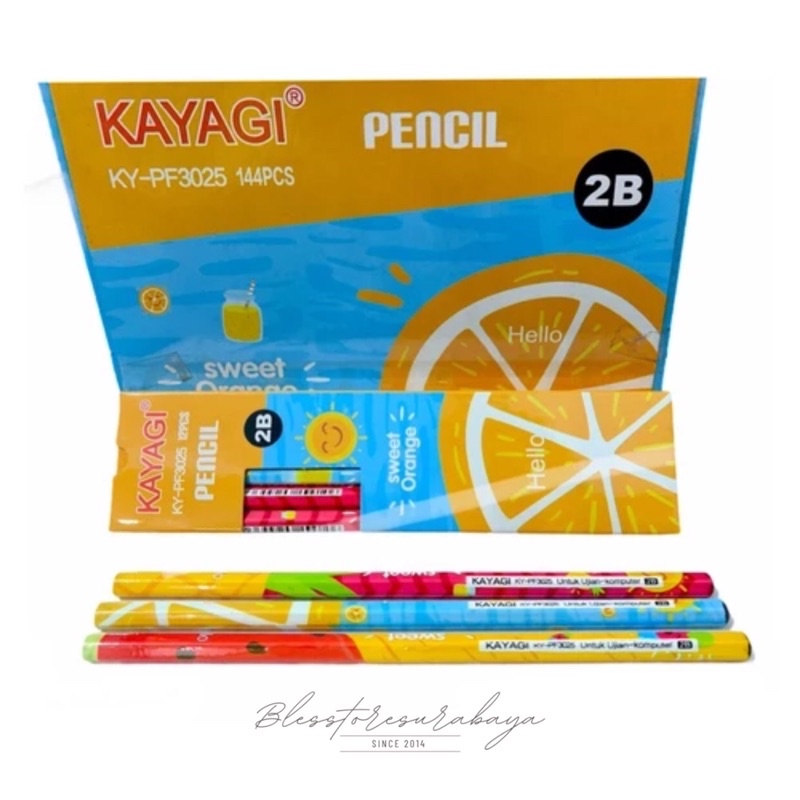 

[BS 749] (isi 12pcs) Pensil 2B Polos / Pencil Ujian Komputer Kayagi Karakter Fancy / lucu