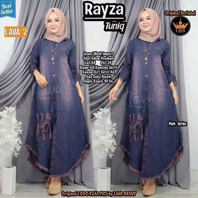 LONG TUNIK JEANS WANITA TERBARU  | TUNIK DENIM KEKINIAN | RAYZA/HILLARY/JESICA/NINEA