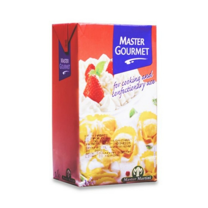 

fe20111 Cooking Cream Halal Impor Italy Merk Master Gourmet 1 Liter Xa201As