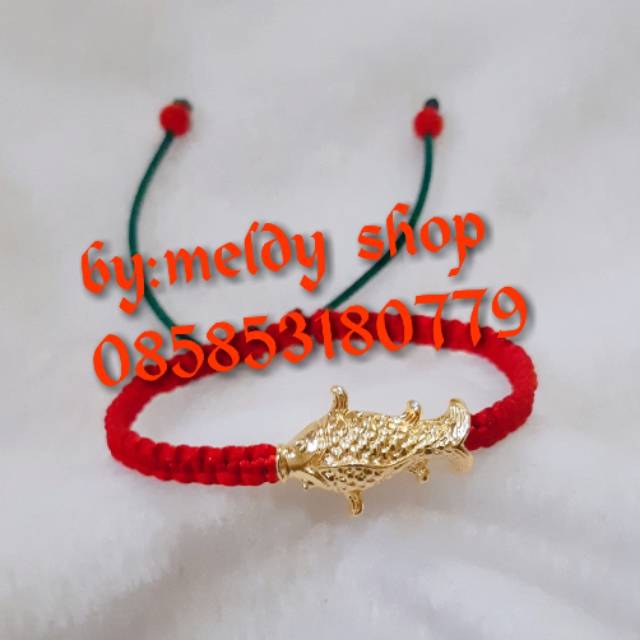 Gelang ikan koi tali cina simpul MIRIP emas hongkong Gelang ikan koi tali cina simpul MIRIP emas hongkong