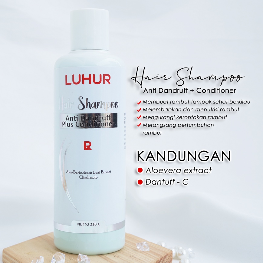 LUHUR SKINCARE Shampoo Anti Dandruff Plus Conditioner Hair Treatment Rambut Sehat Ketombe Rontok Gatal Parah Luhur #Vitamin_KU