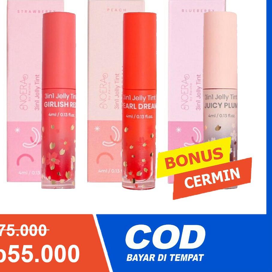 ● ❤ READY ❤ NOERA 3 in 1 Jelly Tint LIptint Girlish Red Pearl Dream Juicy Plum ✦